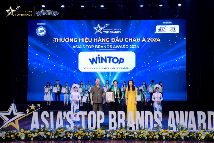 Sản phẩm dinh dưỡng Wintop - Nhãn hàng thuộc ISOPHARMA được vinh danh tại Top 5 Thương hiệu hàng đầu Châu Á 2024 - Asia’s Top Brands Award 2024